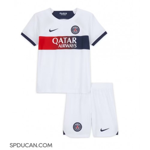 Dječji Nogometni Dres Paris Saint-Germain Gostujuci 2023-24 Kratak Rukav (+ Kratke hlače)